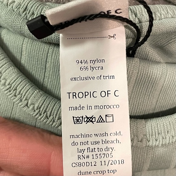 Tropic of C Dune Crop Bikini Top in Sage - Picture 11 of 11